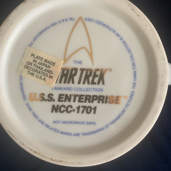 Vintage Star Trek Enterprise Hamilton Tankard - Picture 3 of 4